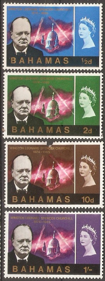 Bahamas 1966 Churchill Commemoration set. SG267-SG270.